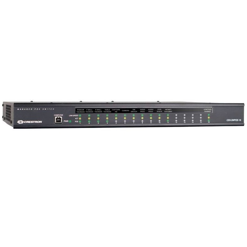 سوئیچ Crestron CEN-SWPOE-16 | سوئیچ 16 پورت PoE